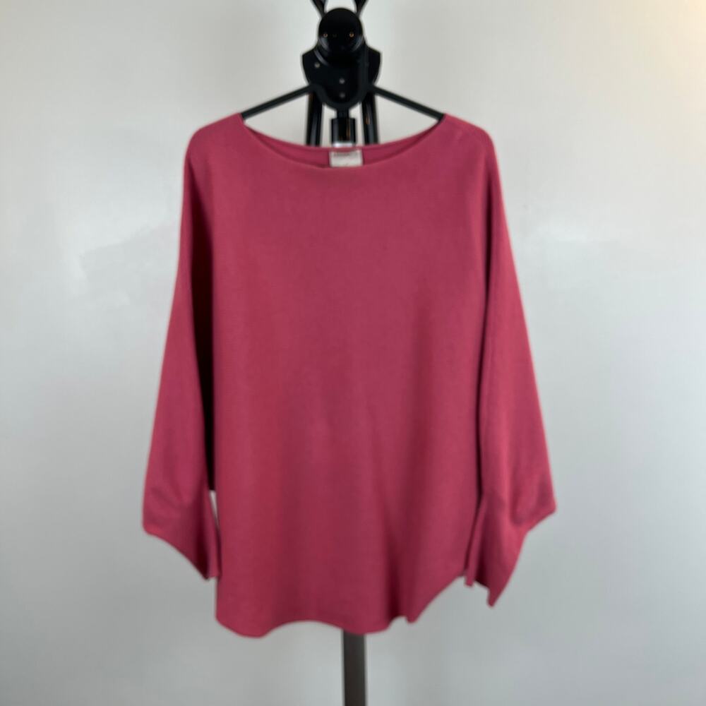 Kerisma Pink Dolman Bat Wing Sleeves Knit Sweater Women's S/M
